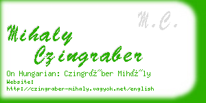 mihaly czingraber business card